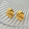 Wholesale 1 Pair IG Style Simple Style Geometric Plating 304 Stainless Steel 14K Gold Plated Stainless Steel Earrings
