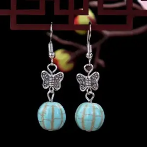 CK053-Butterfly round Beads
