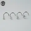 Wholesale 1 Piece Nose Rings & Studs Casual Hawaiian Tropical Geometric G23 Titanium Inlay Zircon Nose Rings & Studs Nose Pin