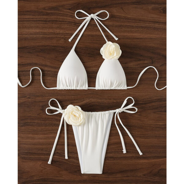 Wholesale 2024 New Three-Dimensional Flower Swimsuit Bikini Women's Suit European and American Sexy Triangle Cross-Border Amazon Bikini