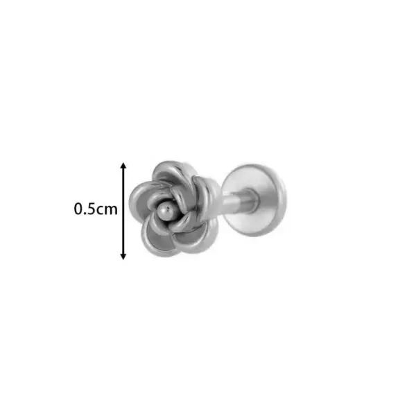 Wholesale 316 Stainless Steel Flower Snake Casual Simple Style Ear Studs For Women's