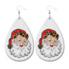 oly-14118555faa62006c6e6d4e7f977fde1 Wholesale Christmas PU leather teardrop earrings