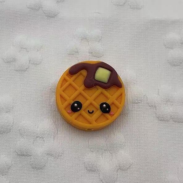 Wholesale silicone creative beads small biscuits beads