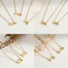 Wholesale Stainless Steel 18K Gold Plated Heart Letter Pendants Necklace Women's Casual Cute Style Jewelry All Seasons Versatile Accessory