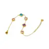 Wholesale PVD Coated Real Gold Plated Geometric Heart Shape Stainless Steel Elegant Streetwear Waterproof Non Tarnish Bracelets