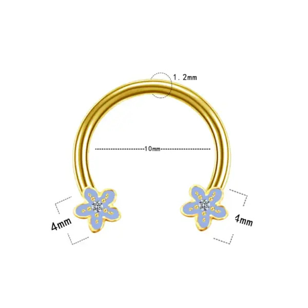 Wholesale 1 Piece Nose Rings & Studs Casual Star Flower Stainless Steel Copper Rhinestones Zircon