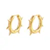 PVD Coated 18K Gold Real Gold Plated Solid Color 201 Stainless Steel Fashion Waterproof Non Tarnish Earrings