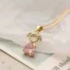 Wholesale Simple Style Commute Geometric Copper 18k Gold Plated Zircon Pendant Necklace In Bulk