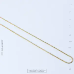 Titanium Steel Gold Snake Bones Chain (40 5)