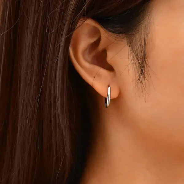 Wholesale 201 Stainless Steel Geometric Heart Shape PVD Coated 18K Real Gold Plated 18K Gold Elegant Streetwear IG Style Waterproof Non Tarnish Earrings