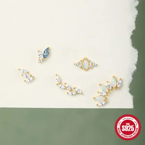 Wholesale 1 Piece Ear Cartilage Rings & Studs Casual Simple Style Streetwear Geometric 925 Sterling Silver Plating Ear Cartilage Rings & Studs