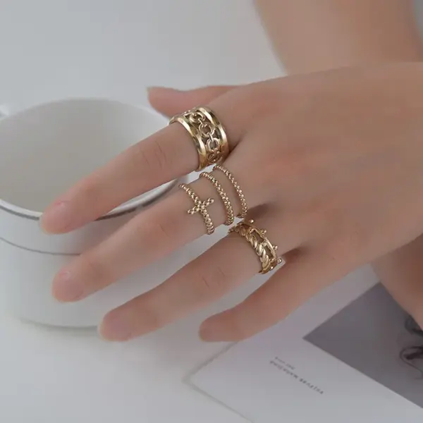 Wholesale PVD Coated Real Gold Plated 14K Gold Geometric 304 Stainless Steel Fashion Waterproof Non Tarnish