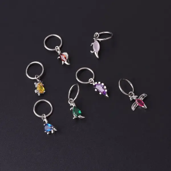 Wholesale 316L Stainless Steel Copper Ear Cartilage Rings & Studs Animal Waterproof Non Tarnish Surgical Steel