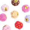 Wholesale New Bee Flower Picking Daisy Straight Hole Loose Beads DIY Mobile Phone Key Chain Necklace Bag Chain Accessories