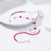 Wholesale Sweet Flower 304 Stainless Steel Artificial Pearl Bracelets In Bulk