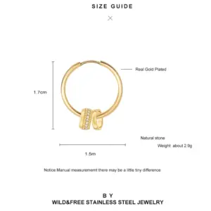 PVD Coated 18K Gold Real Gold Plated Star 304 Stainless Steel Fashion Waterproof Non Tarnish Surgical Steel Earrings