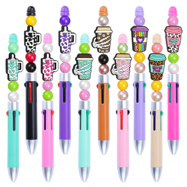 Wholesale DIY Leopard Print Series High-Value Beaded Pen