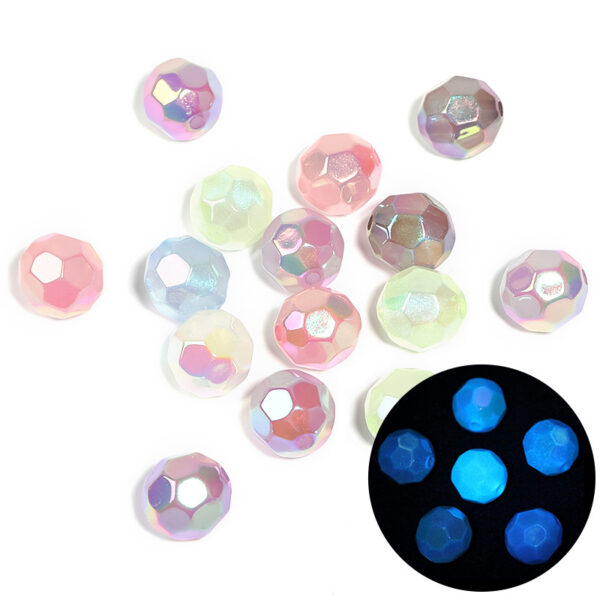Wholesale Luminous Acrylic Faceted Beads