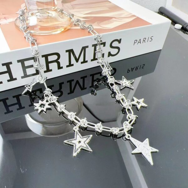 oly-148078d0f9cc0b5ec6eb49c223320589 Wholesale Sweet Cool Girl Zirconium Five-pointed Star Pendant Necklace Niche Design Sweet Cool Style Personality Retro Metal Necklace Women