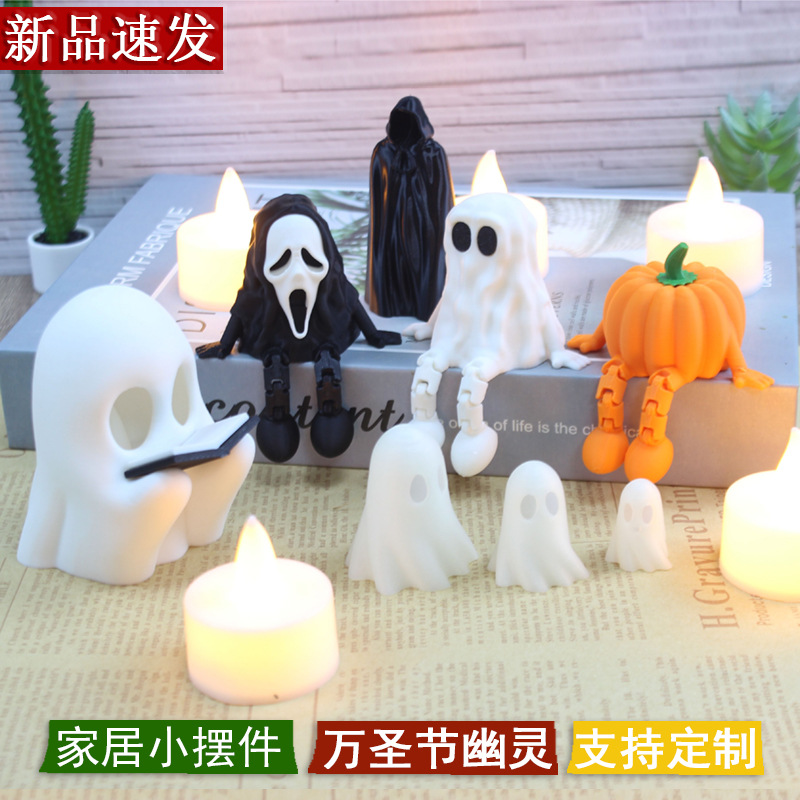 Wholesale Home Decoration Ornaments Choir Ghost Toy Pumpkin Man Faceless Cape Men Mini Scene Model