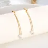 Wholesale PVD Coated Real Gold Plated 18K Gold Geometric 304 Stainless Steel Elegant Simple Style Waterproof Non Tarnish Drop Earrings