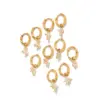 Wholesale 304 Stainless Steel Cross Dog Star PVD Coated Real Gold Plated Classic Style Waterproof Non Tarnish Earrings