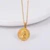 Wholesale Ethnic Style Portrait Stainless Steel Titanium Steel Plating Pendant Necklace