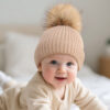 Wholesale Children's solid color pinstriped wool hat