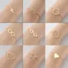 PVD Coated 18K Gold Real Gold Plated Star Heart Shape Lightning 201 Stainless Steel Fashion Waterproof Non Tarnish 201 Stainless Steel Bracelets