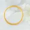 Wholesale PVD Coated Real Gold Plated 18K Gold Solid Color 304 Stainless Steel Fashion Waterproof Non Tarnish 304 Stainless Steel Bangle