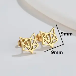 Origami Fox Head / Gold
