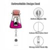 Wholesale Cross-border creative cartoon graffiti acrylic fun telescopic rotating badge clip camel potion easy pull easy pull buckle