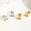 Wholesale Ion Plating (IP) Cherry 304 Stainless Steel Simple Style Waterproof Non Tarnish Ear Studs