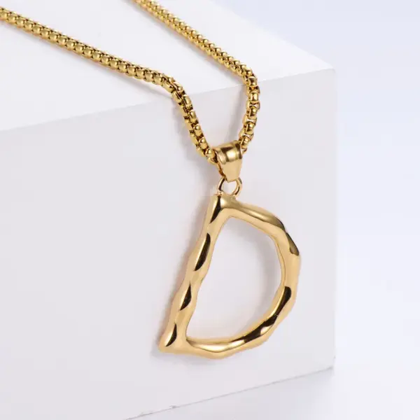 Wholesale Stainless Steel 18K Gold Plated Fashion Polishing Letter