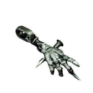 Td-278 "devil's hand" pendant: (chain not included) / Copper plated with thai silver