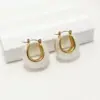 Wholesale Ion Plating (IP) 18K Gold Plated Geometric 304 Stainless Steel Elegant Retro Romantic Waterproof Non Tarnish Earrings