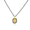 Wholesale Copper 18K Gold Plated Ethnic Style Inlaid Crystal Geometric Copper Zircon Necklace