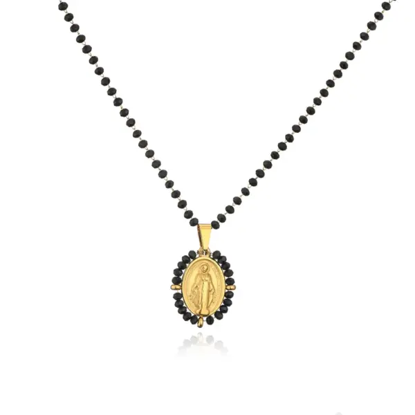 Wholesale Copper 18K Gold Plated Ethnic Style Inlaid Crystal Geometric Copper Zircon Necklace