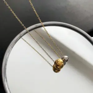 03-F18 Titanium Steel Lucky Beads Necklace