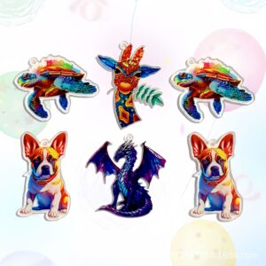 Wholesale Acrylic Animal Party Keychain Material Pendant DIY