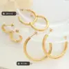 oly-14d0f51d681e2fe54f3b8d6ad838cdc4 Wholesale PVD Coated Real Gold Plated 18K Gold Printing 304 Stainless Steel Fashion Waterproof Non Tarnish Earrings
