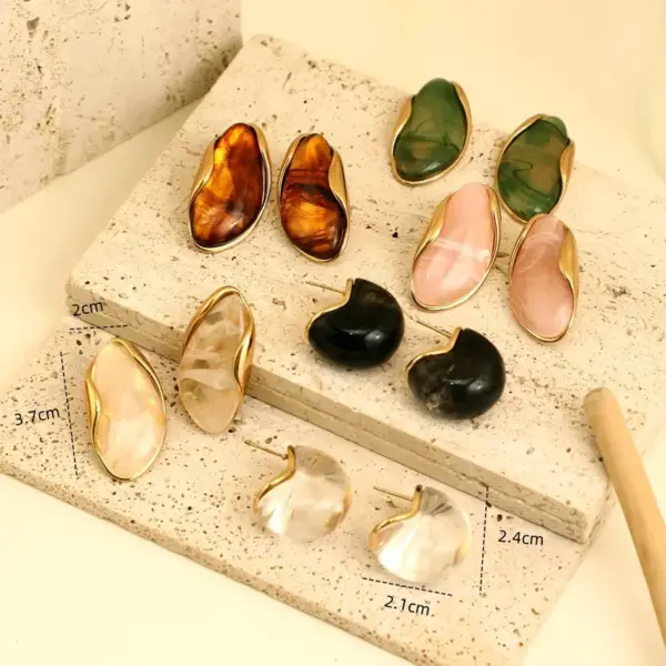 Wholesale 1 Pair IG Style Elegant French Style Rhombus 304 Stainless Steel Ear Studs