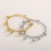 Wholesale PVD Coated 18K Gold Plated Round Solid Color Stainless Steel Simple Style Waterproof Non Tarnish Bracelets