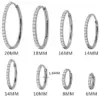 Wholesale Simple Style Geometric Stainless Steel Rhinestones Hoop Earrings 1 Pair