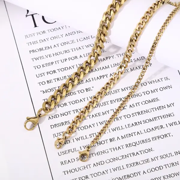Wholesale Simple Style Solid Color Stainless Steel Plating Necklace 1 Piece