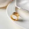 oly-14e4dabfe6951e6d5644b0180ca29b6b Wholesale PVD Coated Real Gold Plated 18K Gold Solid Color 304 Stainless Steel Commute Waterproof Non Tarnish Rings