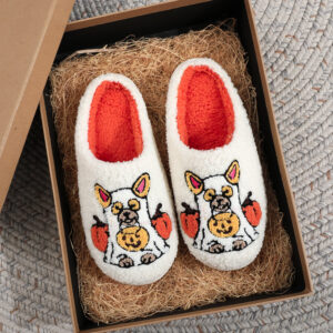 Cotton slippers-lantern dog (white) / 40-41