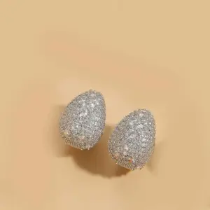 Real White Gold Big Water Drop