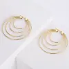 Wholesale Exaggerated Water Droplets Plating Stainless Steel No Inlaid 18K Gold Plated Earrings