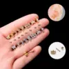 Wholesale 1 Piece Sweet Simple Style Geometric Wings Butterfly Plating Inlay Copper Zircon Cartilage Earrings